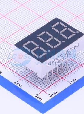 3位0.36英寸蓝色数码管 共阴极LED数码管SLR0363DBC1BD可开票