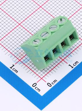 JL102-38104G01螺钉式接线端子3.81mm 1x4P直插绿色