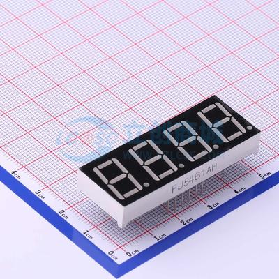 4位0.56英寸红色数码管 共阴极LED数码管FJ5461AH 橙红可开票