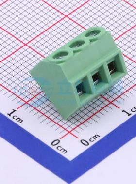 DG381S-3.81-03P-14-00A(H)螺钉式接线端子3.81mm 1x3P直插绿色