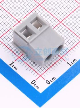 DB128L-5.0-2P-GY-S螺钉式接线端子5mm 1x2P直插灰色