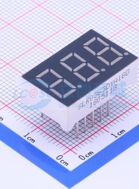3位0.36英寸黄色数码管 共阳极LED数码管SLR0363DYA1BD可开票