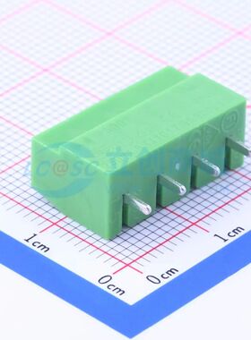 PA001-4P螺钉式接线端子5mm 1x4P直插绿色