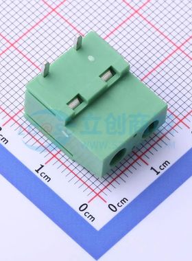 DB129R-7.62-2P-GN-S螺钉式接线端子7.62mm 1x2P弯插绿色