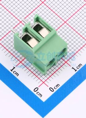 DB302-5.0-2P-GN-S螺钉式接线端子5mm 1x2P直插绿色