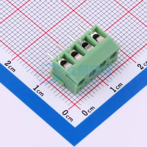 XY340V-3.81-4P螺钉式接线端子3.81mm 1x4P直插绿色