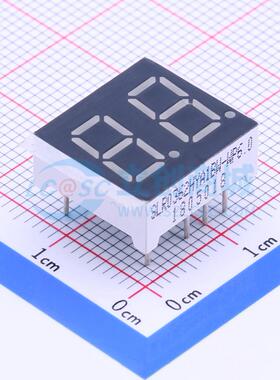 2位0.36英寸黄色数码管 共阳极SLR0362HYA1BW-WP6.0可开票