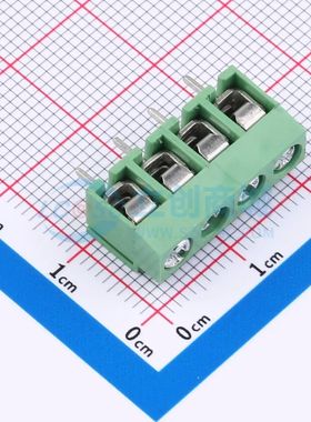 DGL500-4P26V-MG561螺钉式接线端子5mm 1x4P直插绿色