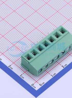JL500-50007GT1螺钉式接线端子5mm 1x7P直插绿色