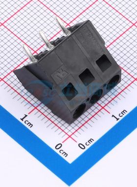 1546074-3螺钉式接线端子5.08mm 直插黑色