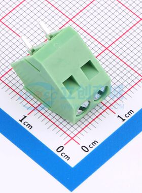 XY103-5.0-2P螺钉式接线端子5mm 1x2P直插绿色