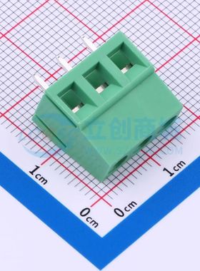 MX128-5.0-03P-GN01-Cu-Y-A螺钉式接线端子5mm 1x3P直插绿色