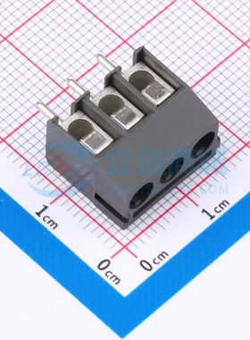 970-T-DS/03螺钉式接线端子5mm 1x3P直插灰色