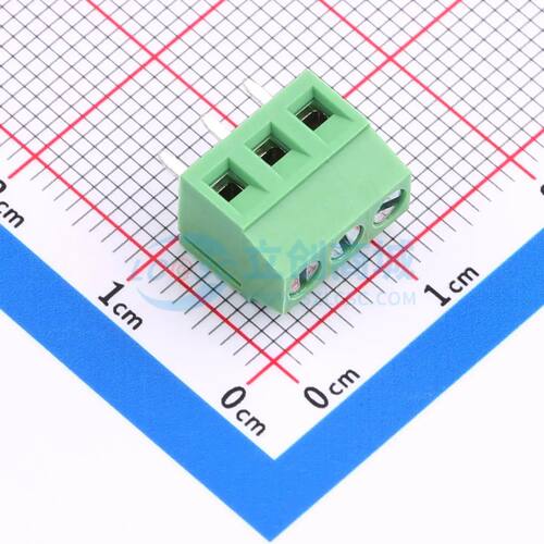 JL124D-35003G01螺钉式接线端子3.5mm 1x3P直插绿色