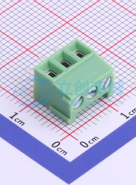 XY302V-3.5-3P螺钉式接线端子3.5mm 1x3P直插绿色