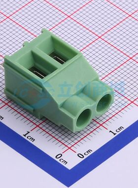 XY636-6.35-2P螺钉式接线端子6.35mm 1x2P直插绿色