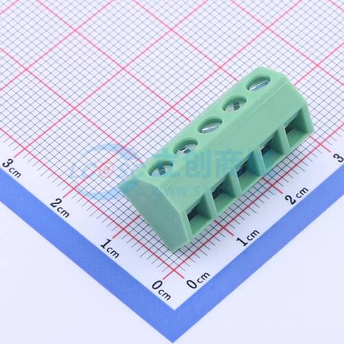 KF127S-5.0-5P螺钉式接线端子5mm 1x5P直插绿色