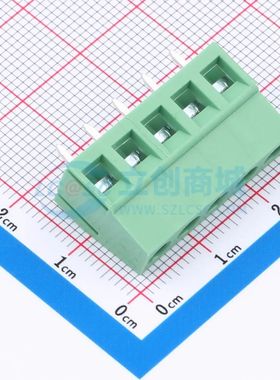 DGL500-5P28V-MG361螺钉式接线端子5mm 1x5P直插绿色