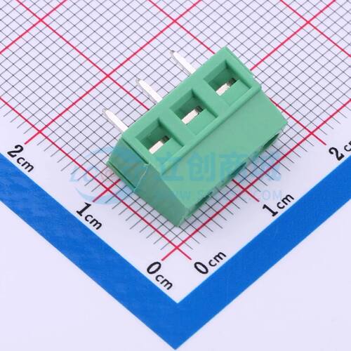 MX127-5.0-03P-GN01-Cu-Y-A螺钉式接线端子5mm 1x3P直插绿色