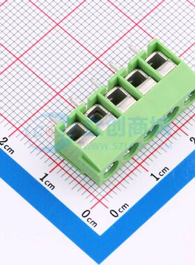 PA001-5P螺钉式接线端子5mm 1x5P直插绿色