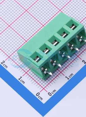MX128-5.08-05P-GN01-Cu-Y-A螺钉式接线端子5.08mm 1x5P直插绿色