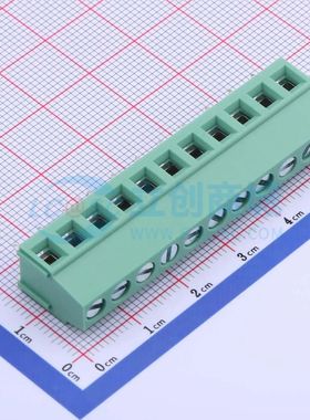JL500-50011GT1螺钉式接线端子5mm 1x11P直插绿色