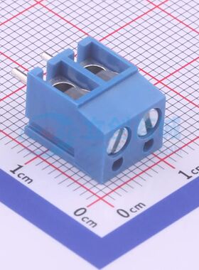 WJ300V-5.0-2P螺钉式接线端子5mm 1x2P直插蓝色