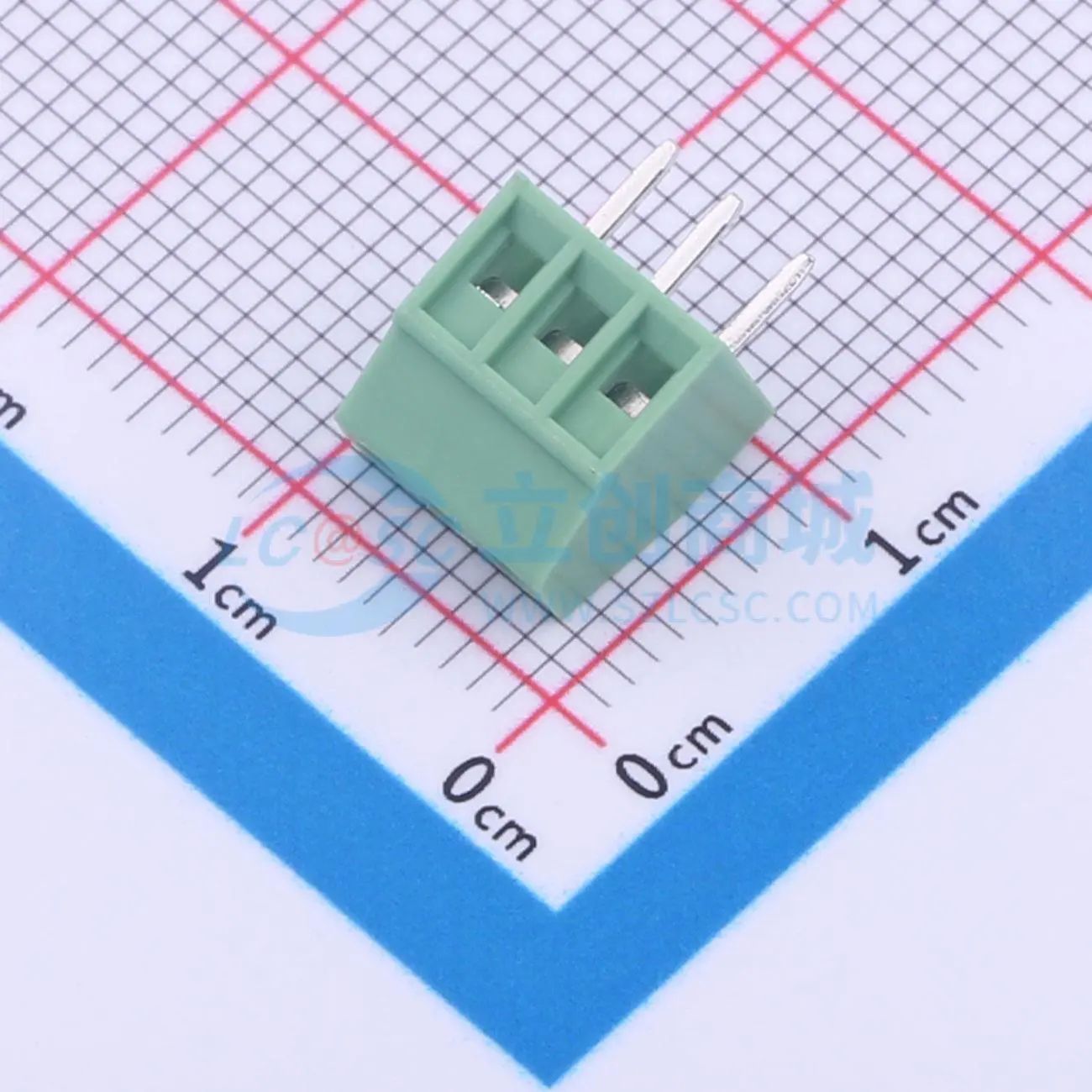 TY308-2.54-03P-14-00AH螺钉式接线端子2.54mm 1x3P直插绿色