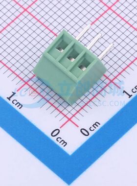 TY308-2.54-03P-14-00AH螺钉式接线端子2.54mm 1x3P直插绿色