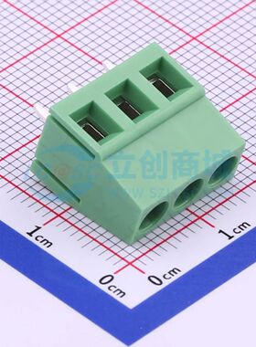 DG128-5.0-03P-14-00A(H)螺钉式接线端子5mm 1x3P直插绿色