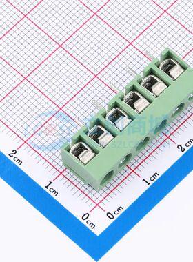 ZX-DG26V-5.0-6P4螺钉式接线端子5mm 1x6P直插绿色