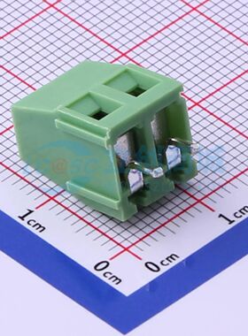 XY128V-A-5.0-2P螺钉式接线端子5mm 1x2P直插绿色
