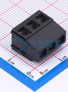 DB128L-5.0-3P-BK-S螺钉式接线端子5mm 1x3P直插黑色