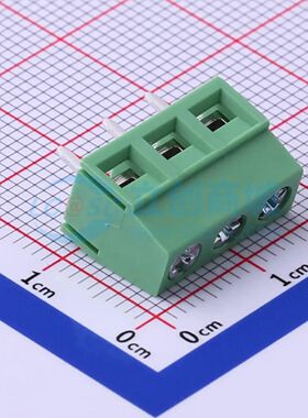 DG127-5.08-03P-14-1002A(H)螺钉式接线端子5.08mm 1x3P直插绿色