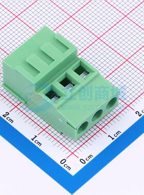 DGL508-3P28H-MG361螺钉式接线端子5.08mm 1x3P直插绿色