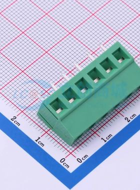 MX128-5.08-06P-GN01-Cu-Y-A螺钉式接线端子5.08mm 1x6P直插绿色