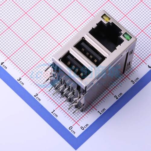 全新HC-RJ45-2USB-02 插件 以太网连接器(RJ45 RJ11)原装正品可开