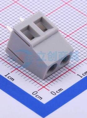 DB128V-5.0-2P-GY-S螺钉式接线端子5mm 1x2P直插灰色