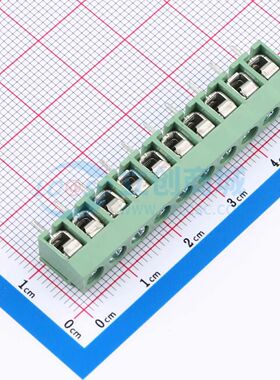 ZX-DG26V-5.0-10P4螺钉式接线端子5mm 1x10P直插绿色