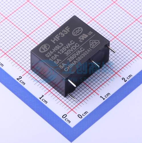 全新正品HF33F/024-HSL3 插件,10.2x20.5mm 功率继电器配套 质量