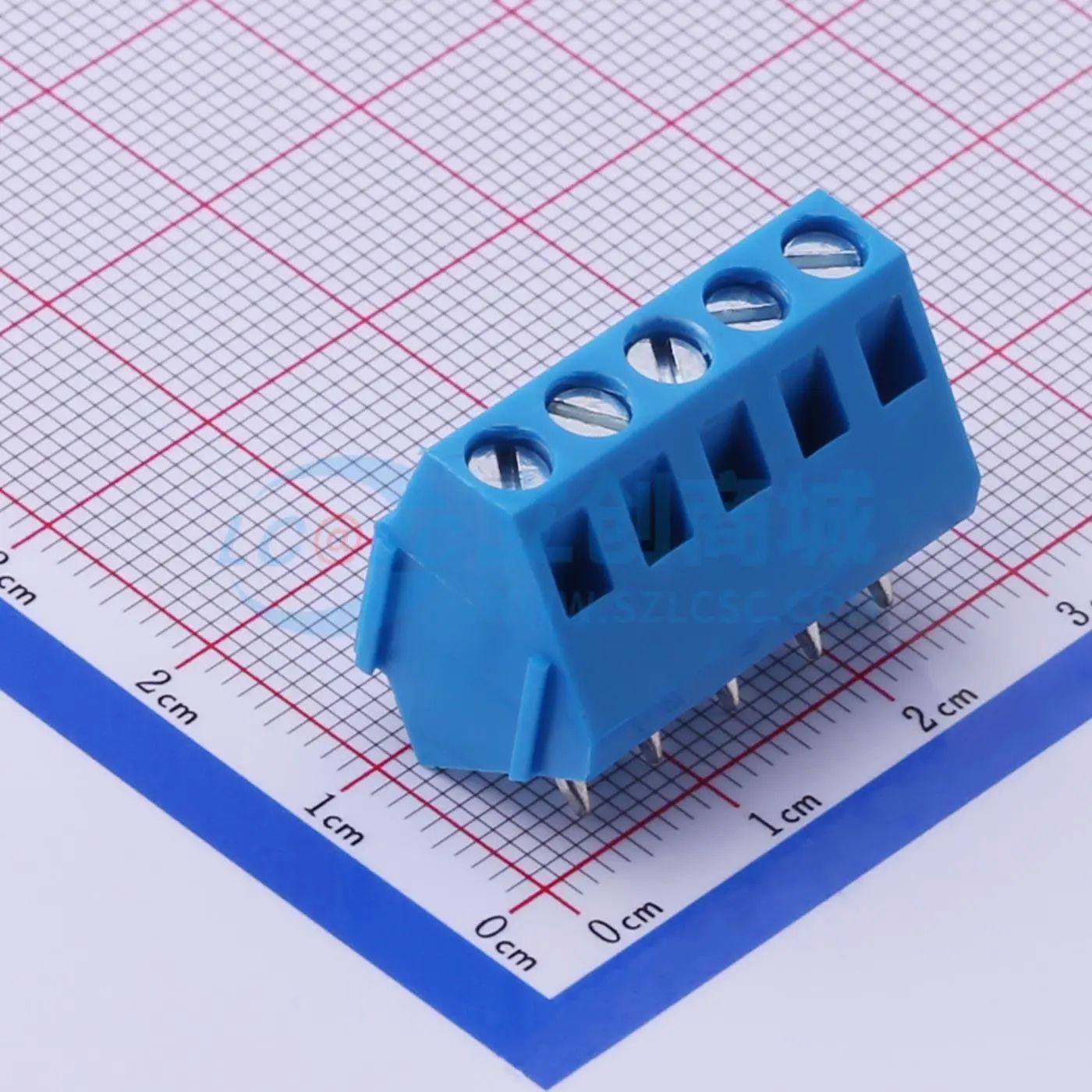 DB103-5.0-5P-BU-S螺钉式接线端子5mm 1x5P直插蓝色