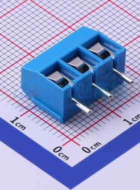 XY301V-A-5.0-3P螺钉式接线端子5mm 1x3P直插蓝色