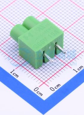 PA003-2P螺钉式接线端子5mm 1x2P直插绿色