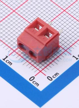 DB125-3.81-2P-RD-S螺钉式接线端子3.81mm 1x2P直插红色