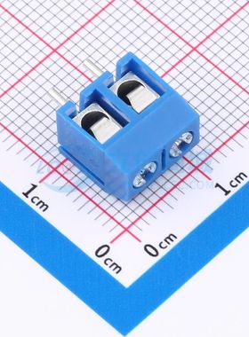 ZX-DG01V-5.0-2P4螺钉式接线端子5mm 1x2P直插蓝色