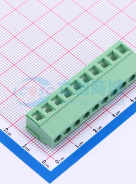 DB128L-5.0-10P-GN-S螺钉式接线端子5mm 1x10P直插绿色