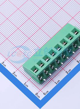 MX128-5.08-08P-GN01-Cu-Y-A螺钉式接线端子5.08mm 1x8P直插绿色