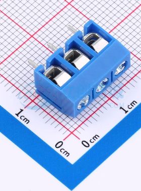 BX-DG01V-5.0-3P5螺钉式接线端子5mm 1x3P直插蓝色
