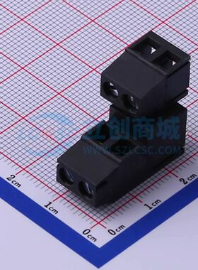 DB128A-5.08-2*2P-BK-S螺钉式接线端子5.08mm 2x2P直插黑色