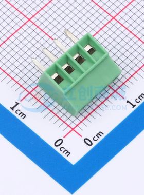 1725672螺钉式接线端子2.54mm 1x4P直插绿色